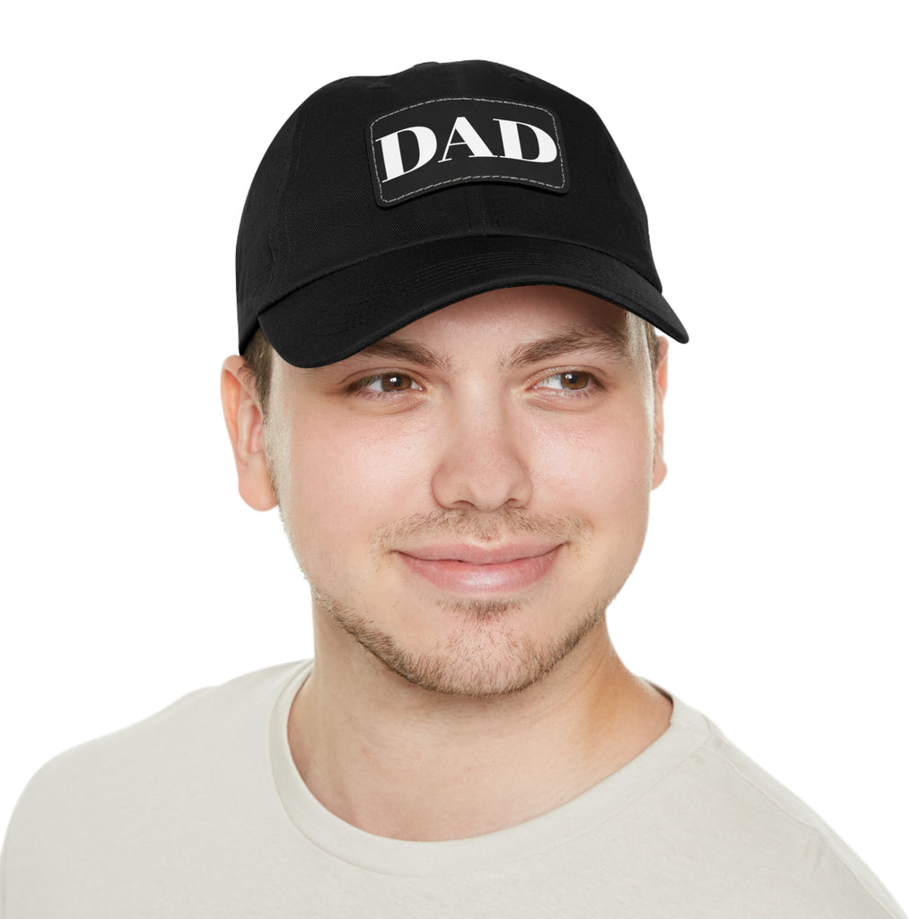 Stylish Dad Hat, Casual Everyday Wear, Father's Day Gift, Outdoor & Fun, Adjustable Cap, Unique Leather Patch Design