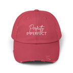 Perfectly Imperfect Distressed Cap - Trendy Unisex Hat for Casual Wear