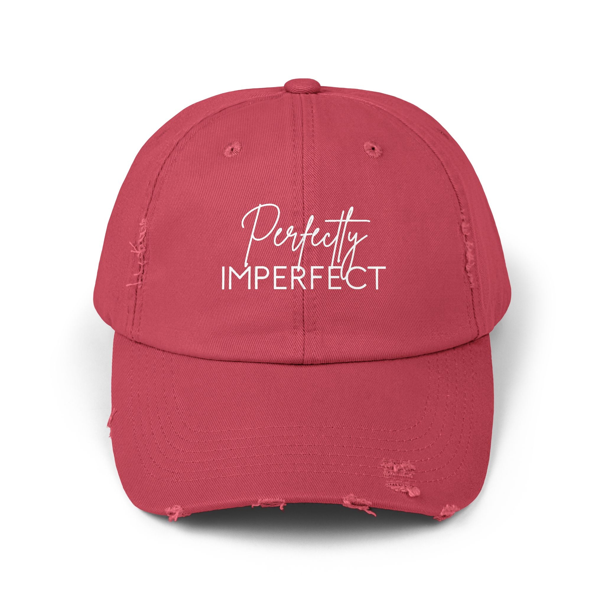 Perfectly Imperfect Distressed Cap - Trendy Unisex Hat for Casual Wear