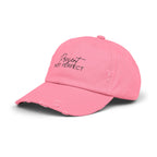 Present Not Perfect Distressed Cap - Trendy Unisex Hat for Casual Wear