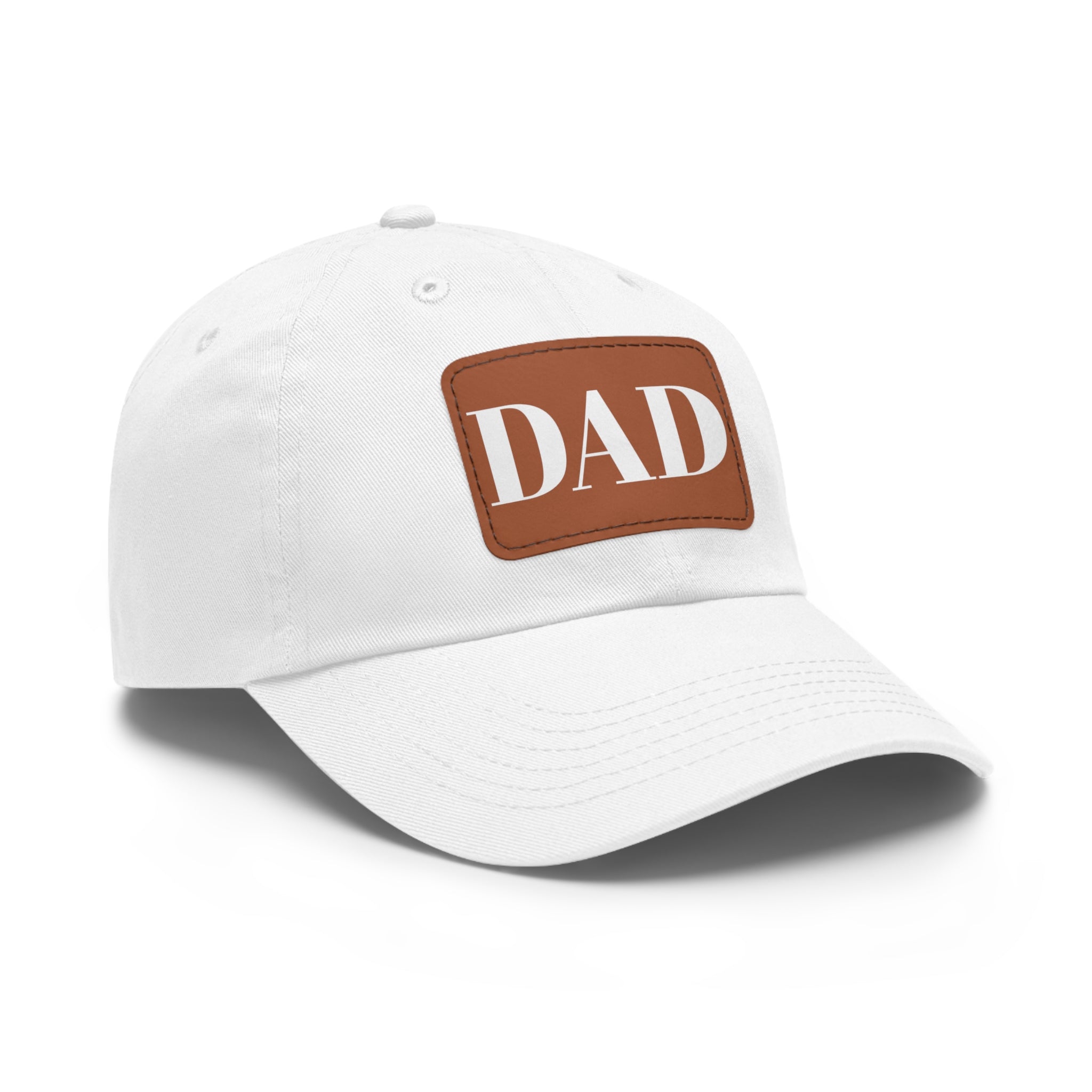Stylish Dad Hat, Casual Everyday Wear, Father's Day Gift, Outdoor & Fun, Adjustable Cap, Unique Leather Patch Design