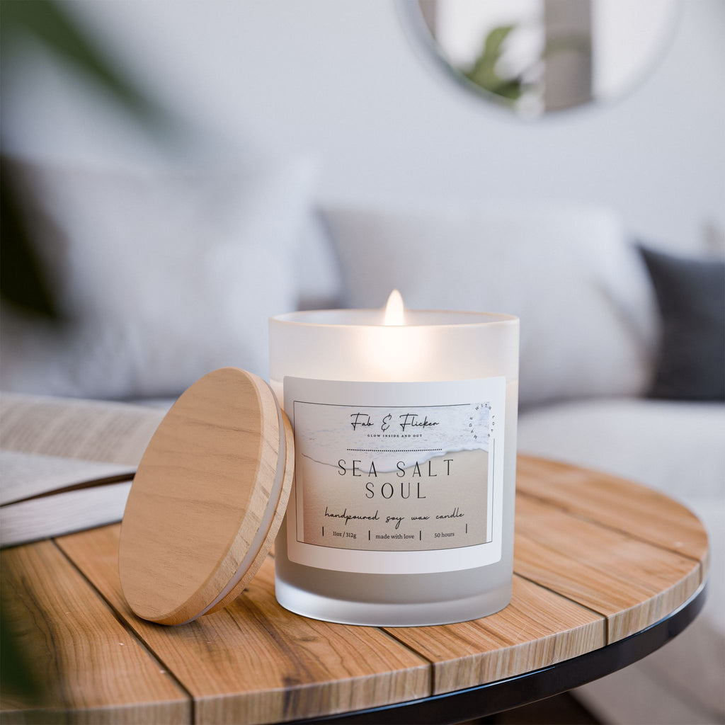 Frosted Glass Candle - Serenity Inducing Scented Candles | 11oz Decorative Candle, Various Scents