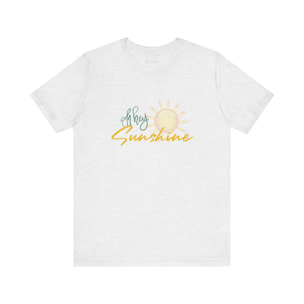 Hey Sunshine Unisex Jersey Tee - Perfect for Summer Vibes & Casual Days