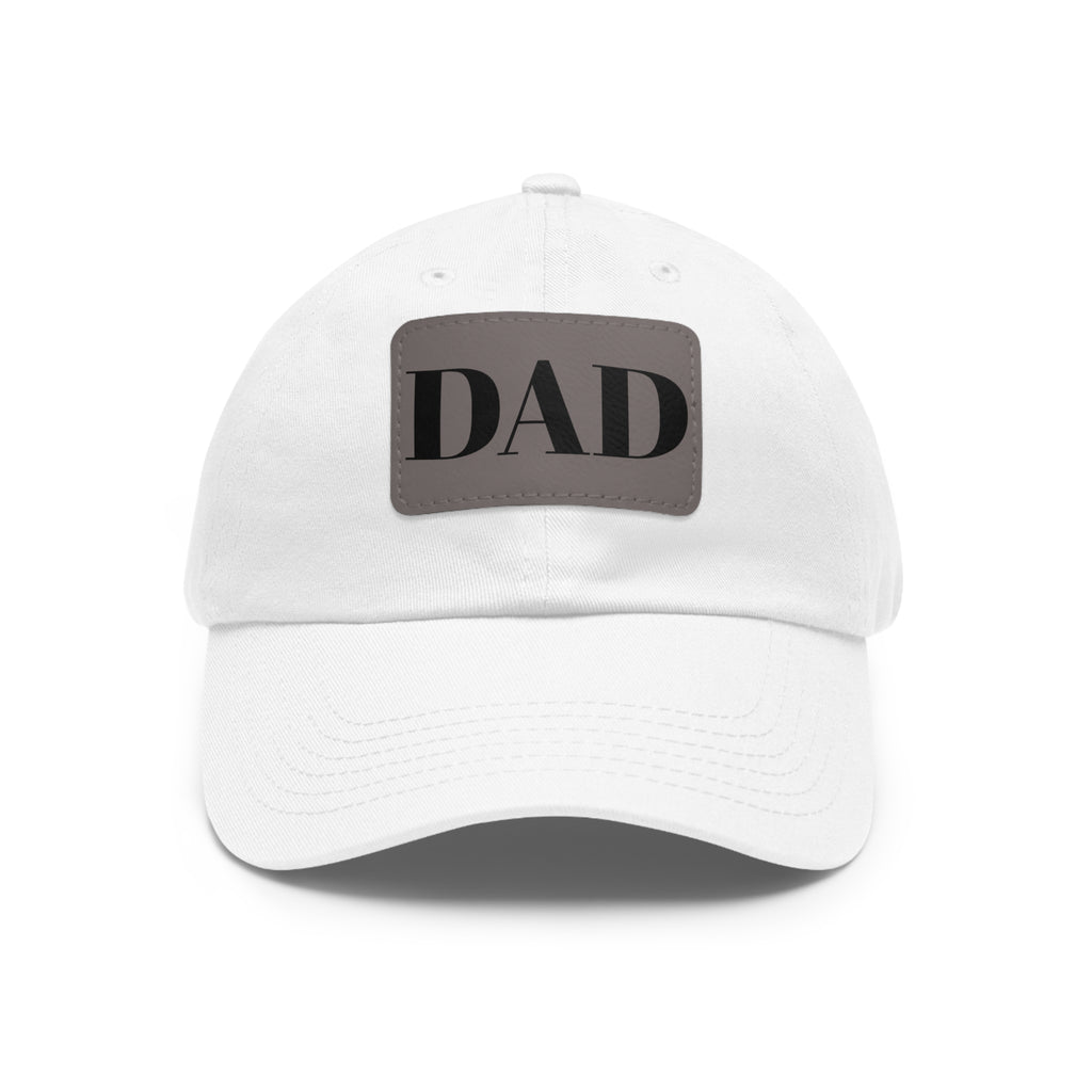 Stylish Dad Hat, Casual Everyday Wear, Father's Day Gift, Outdoor & Fun, Adjustable Cap, Unique Leather Patch Design