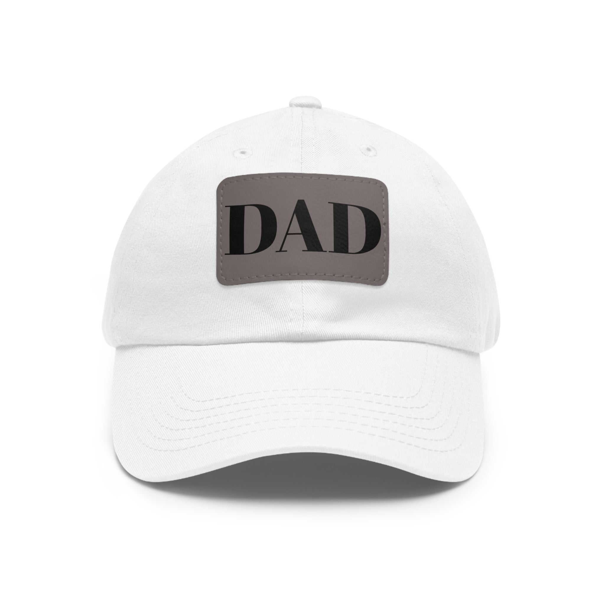 Stylish Dad Hat, Casual Everyday Wear, Father's Day Gift, Outdoor & Fun, Adjustable Cap, Unique Leather Patch Design