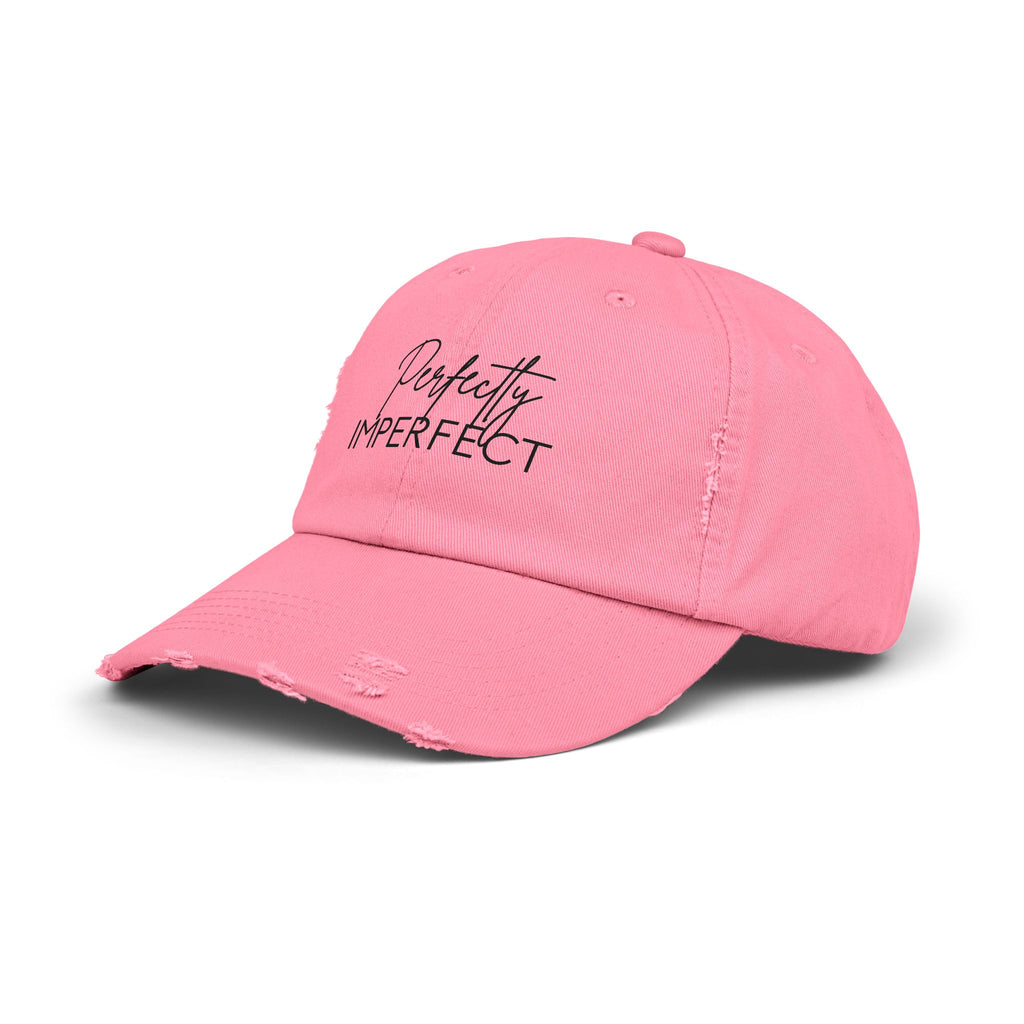 Perfectly Imperfect Distressed Cap - Trendy Unisex Hat for Casual Wear