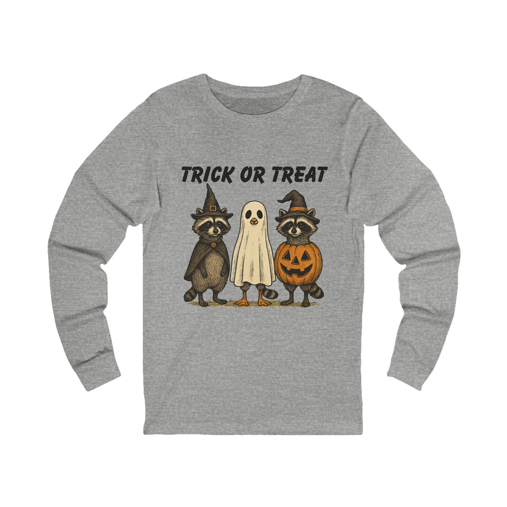 Halloween Unisex Long Sleeve Tee | Cute Trick or Treat Graphic Shirt
