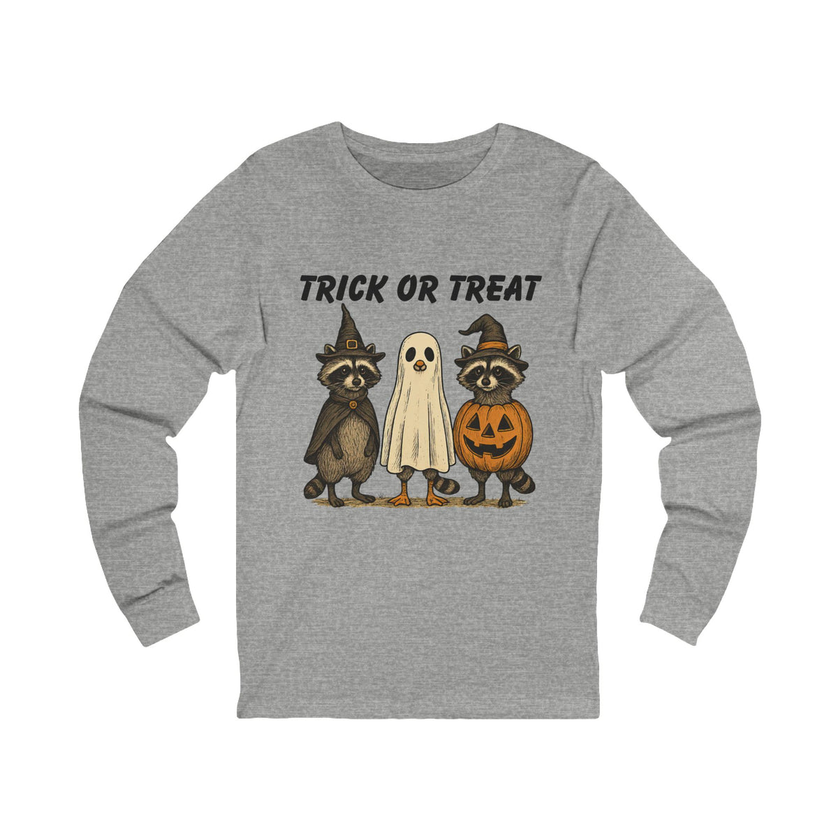 Halloween Unisex Long Sleeve Tee | Cute Trick or Treat Graphic Shirt