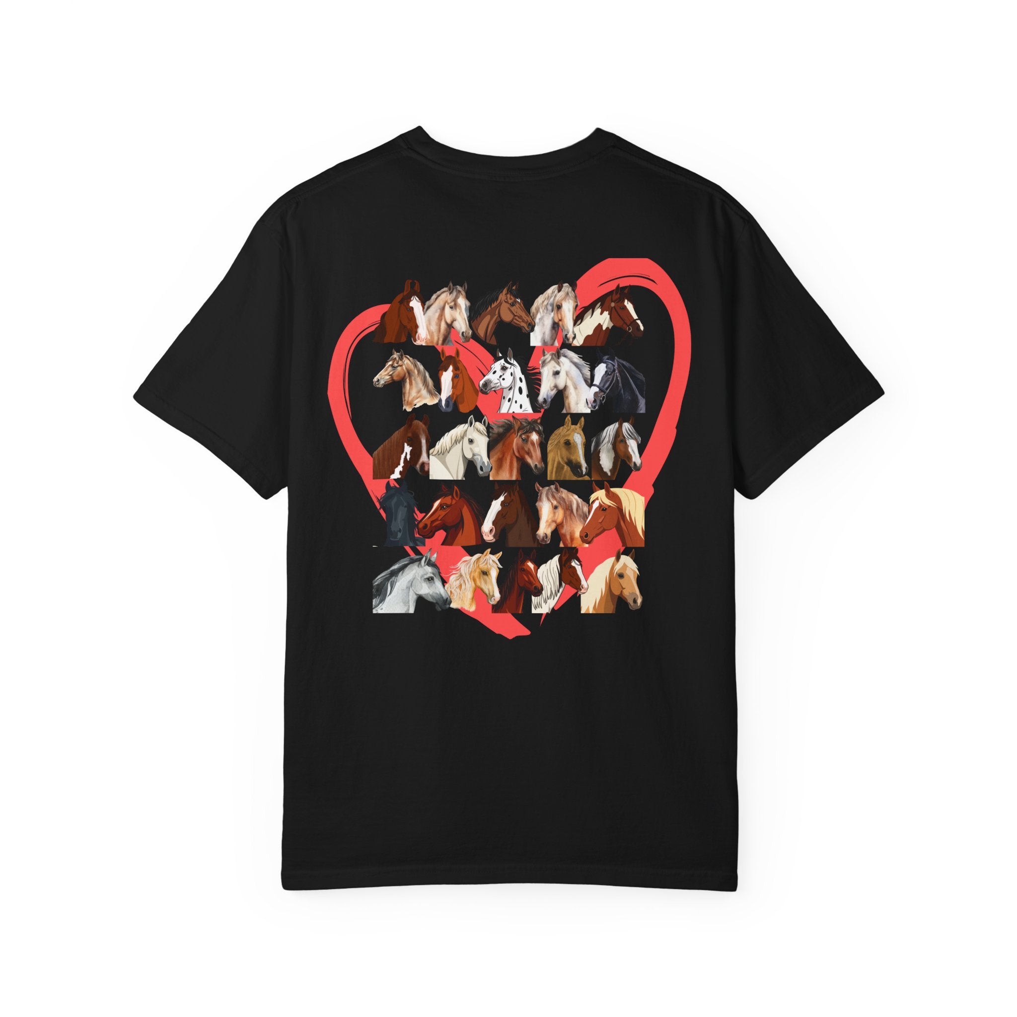 Love Horses Heart Collage T-Shirt — Cute Horse Lover Tee