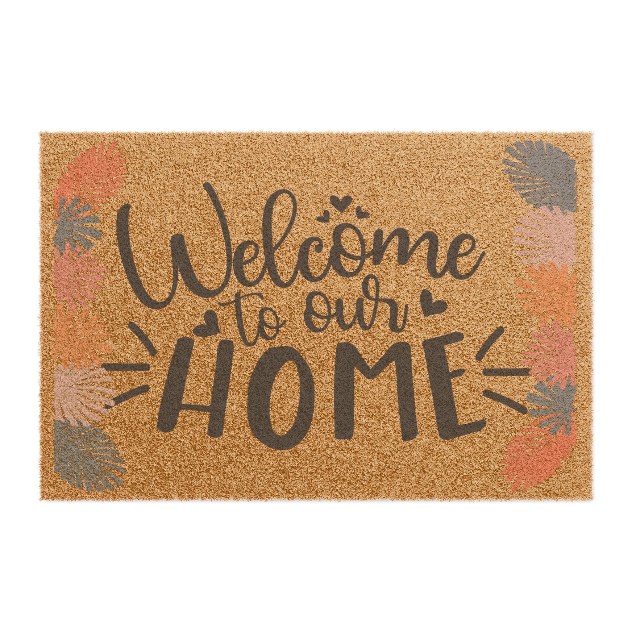 Welcome to Our Home Doormat — Rustic Welcome Entry Mat