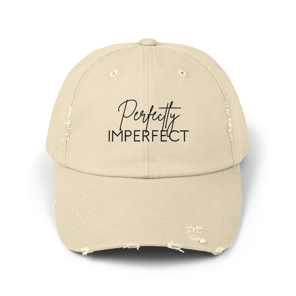 Perfectly Imperfect Distressed Cap - Trendy Unisex Hat for Casual Wear