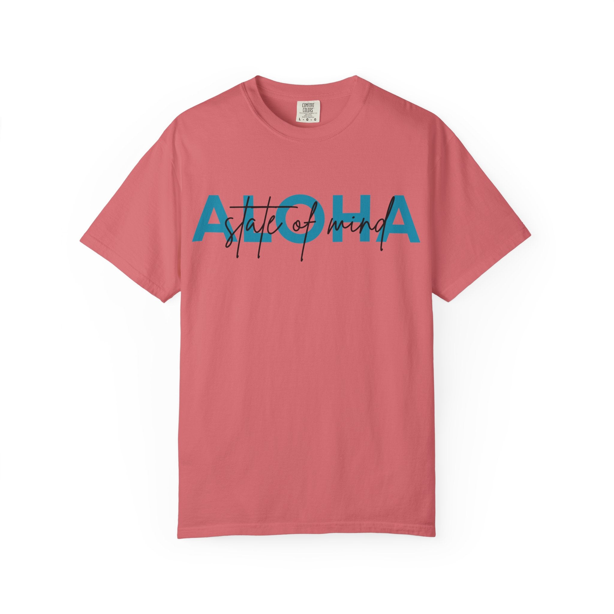 Aloha Vibes Comfort Colors Shirt – Vintage Garment-Dyed Unisex T-Shirt, Tropical Retro Tee, Coastal Beachwear, Soothing Island Style Gift