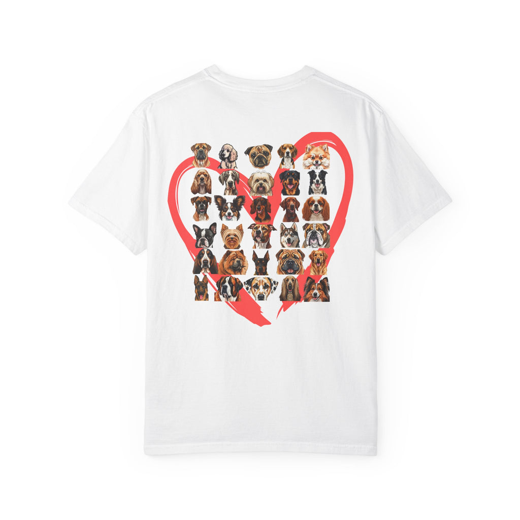 Love Dog Heart Collage T-Shirt — Cute Dog Lover Tee