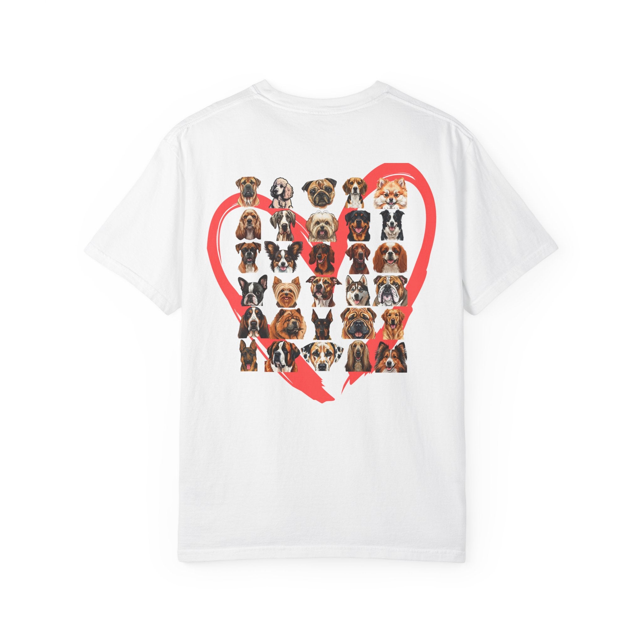 Love Dog Heart Collage T-Shirt — Cute Dog Lover Tee