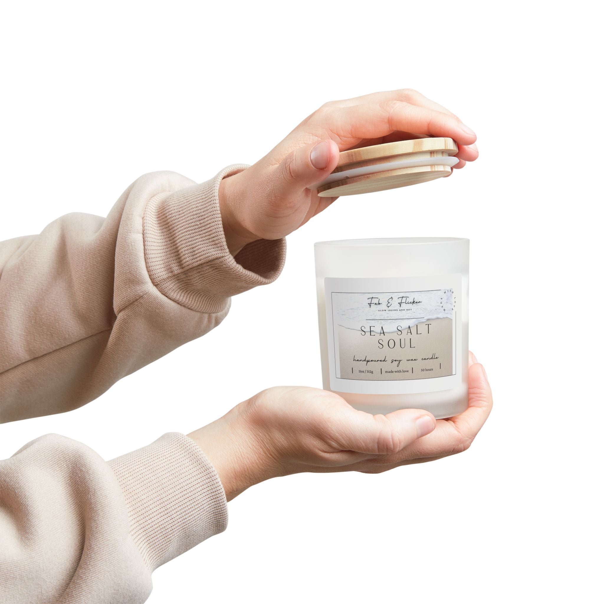 Frosted Glass Candle - Serenity Inducing Scented Candles | 11oz Decorative Candle, Various Scents