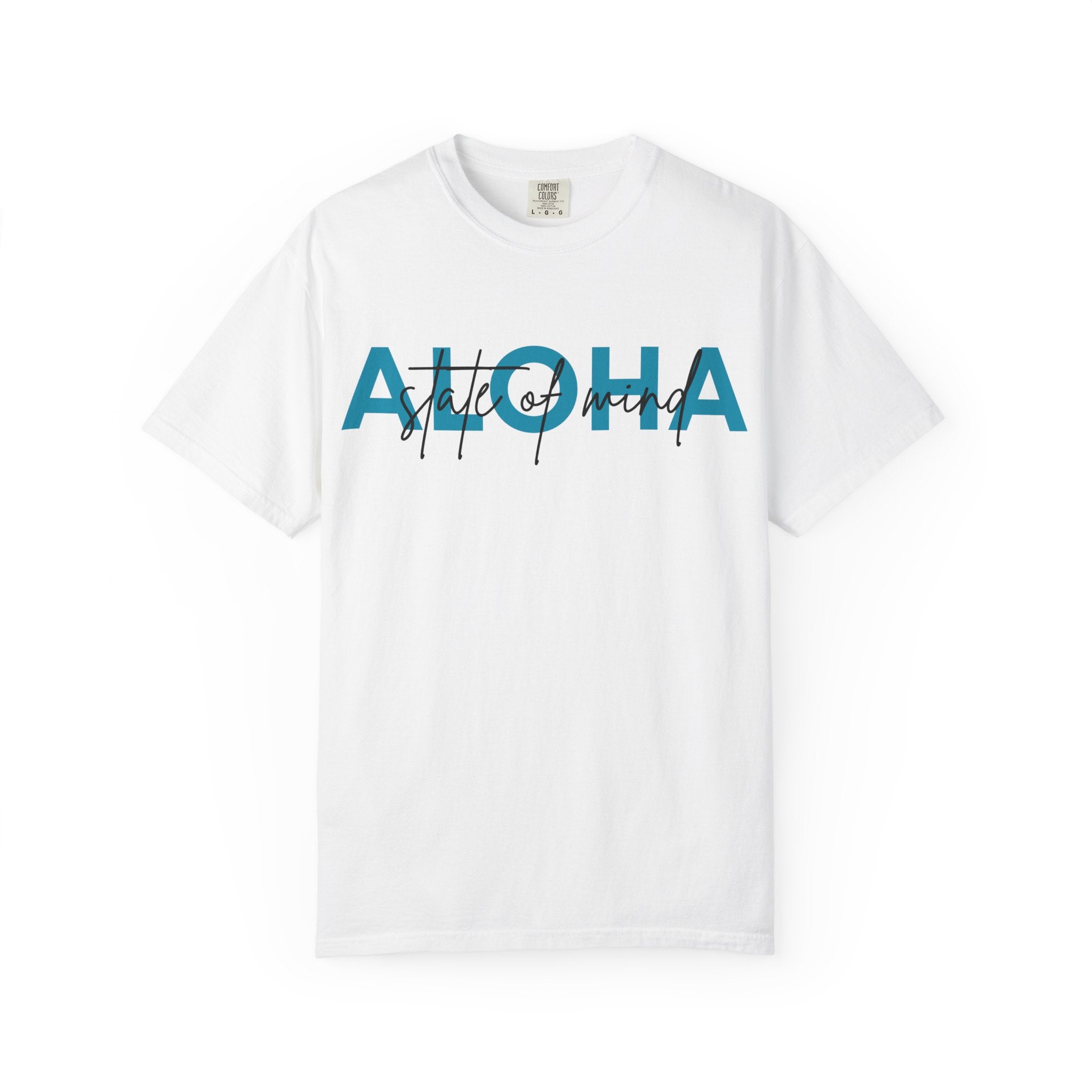 Aloha Vibes Comfort Colors Shirt – Vintage Garment-Dyed Unisex T-Shirt, Tropical Retro Tee, Coastal Beachwear, Soothing Island Style Gift