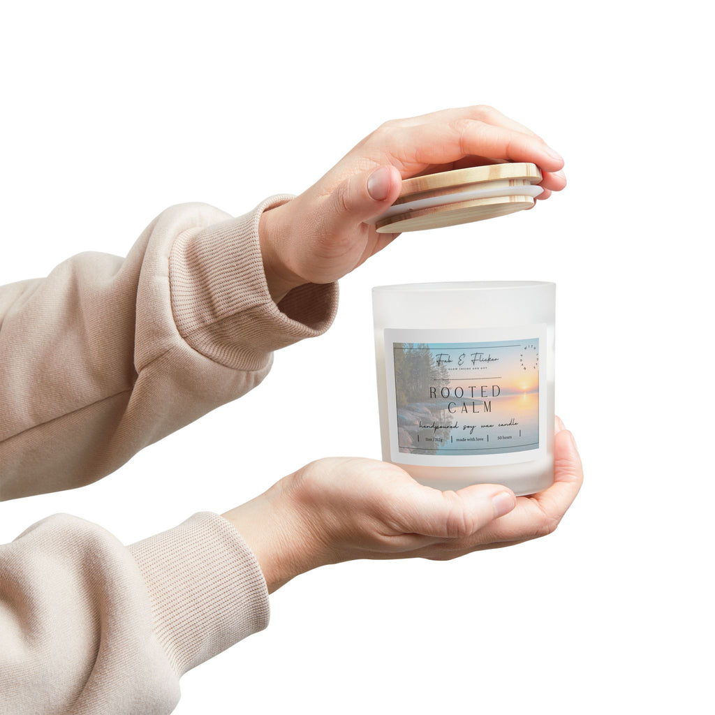 Frosted Glass Candle - Serenity Inducing Scented Candles | 11oz Decorative Candle, Various Scents
