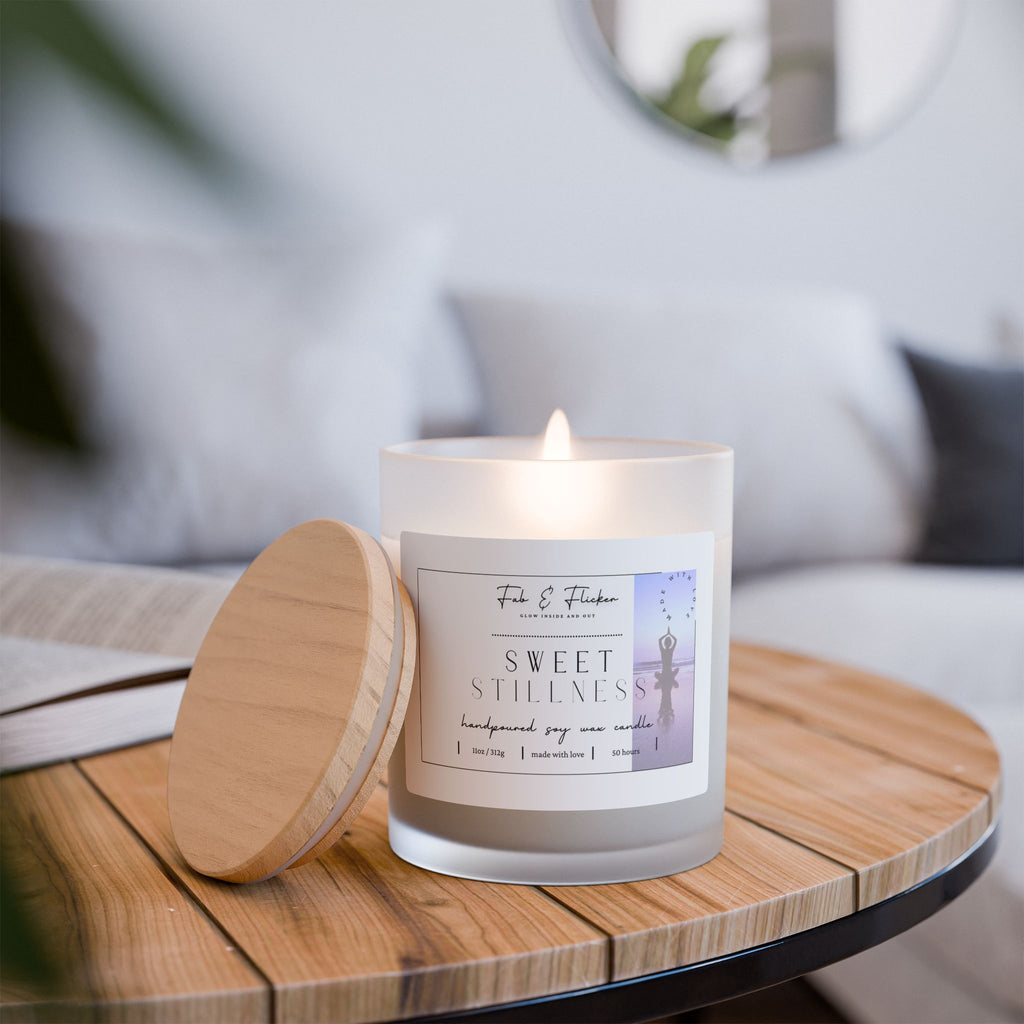 Frosted Glass Candle - Serenity Inducing Scented Candles | 11oz Decorative Candle, Various Scents