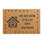 Doormat — "The Best Home Is Filled with Paw Prints" Welcome Mat