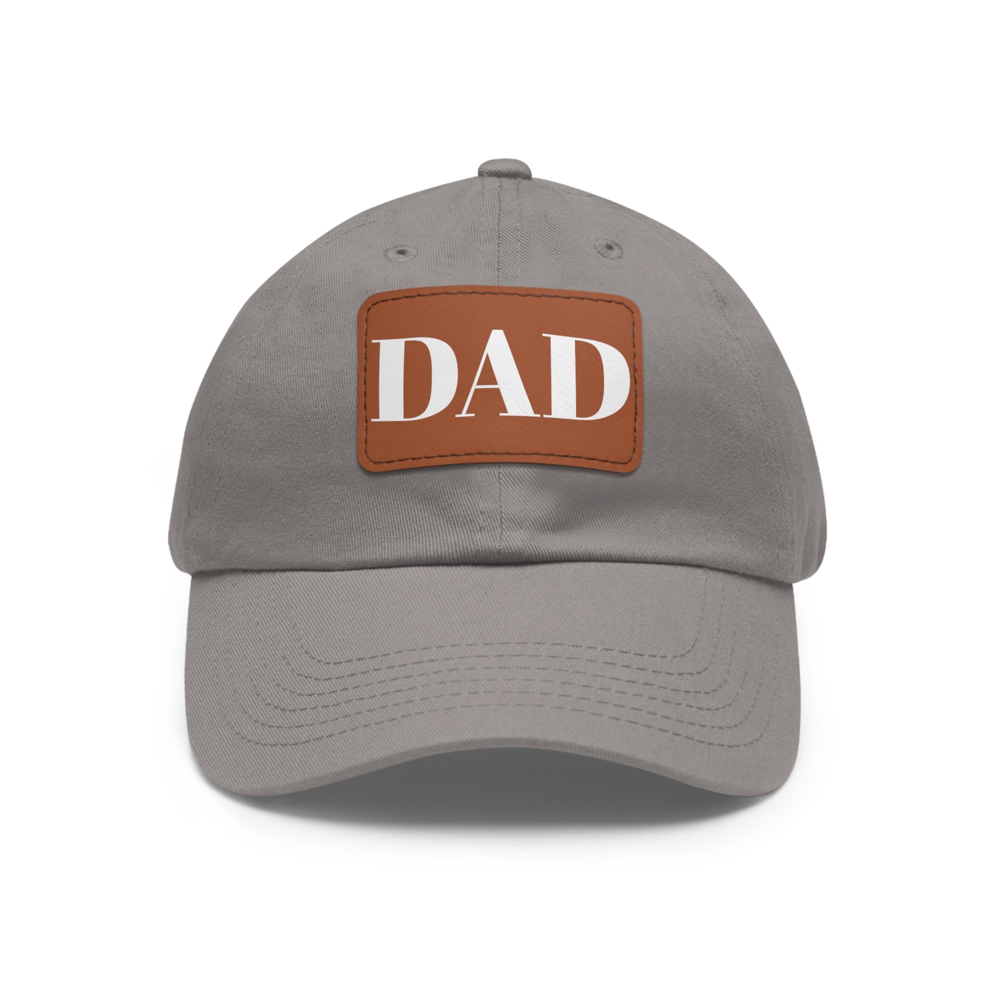 Stylish Dad Hat, Casual Everyday Wear, Father's Day Gift, Outdoor & Fun, Adjustable Cap, Unique Leather Patch Design