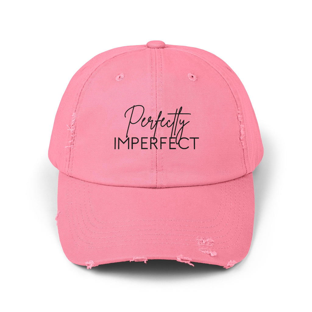Perfectly Imperfect Distressed Cap - Trendy Unisex Hat for Casual Wear