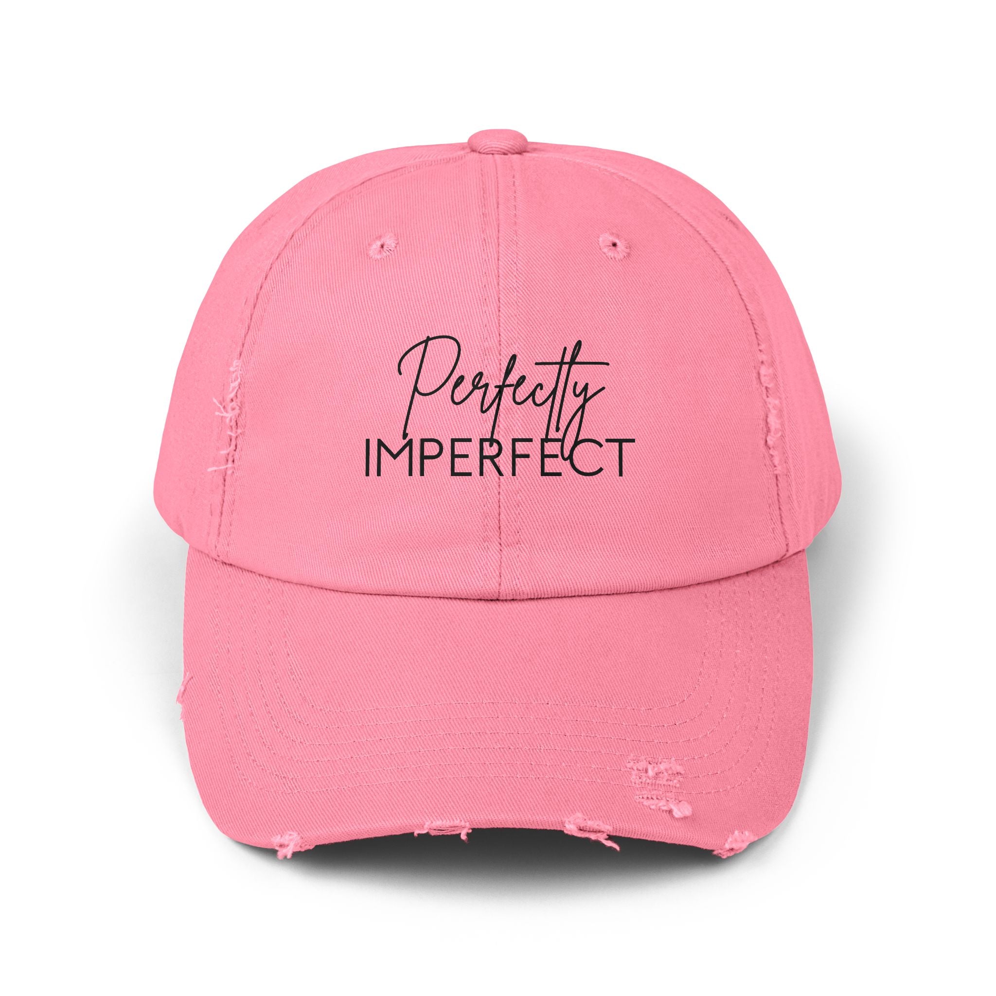 Perfectly Imperfect Distressed Cap - Trendy Unisex Hat for Casual Wear