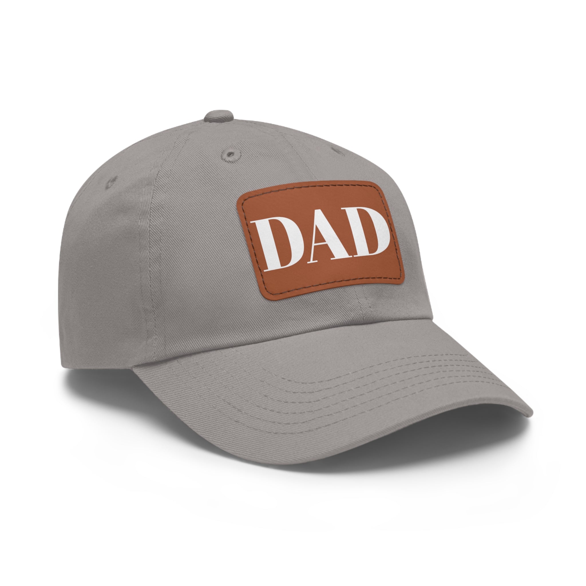 Stylish Dad Hat, Casual Everyday Wear, Father's Day Gift, Outdoor & Fun, Adjustable Cap, Unique Leather Patch Design