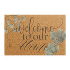 Welcome to our Home Doormat with Elegant Floral Design