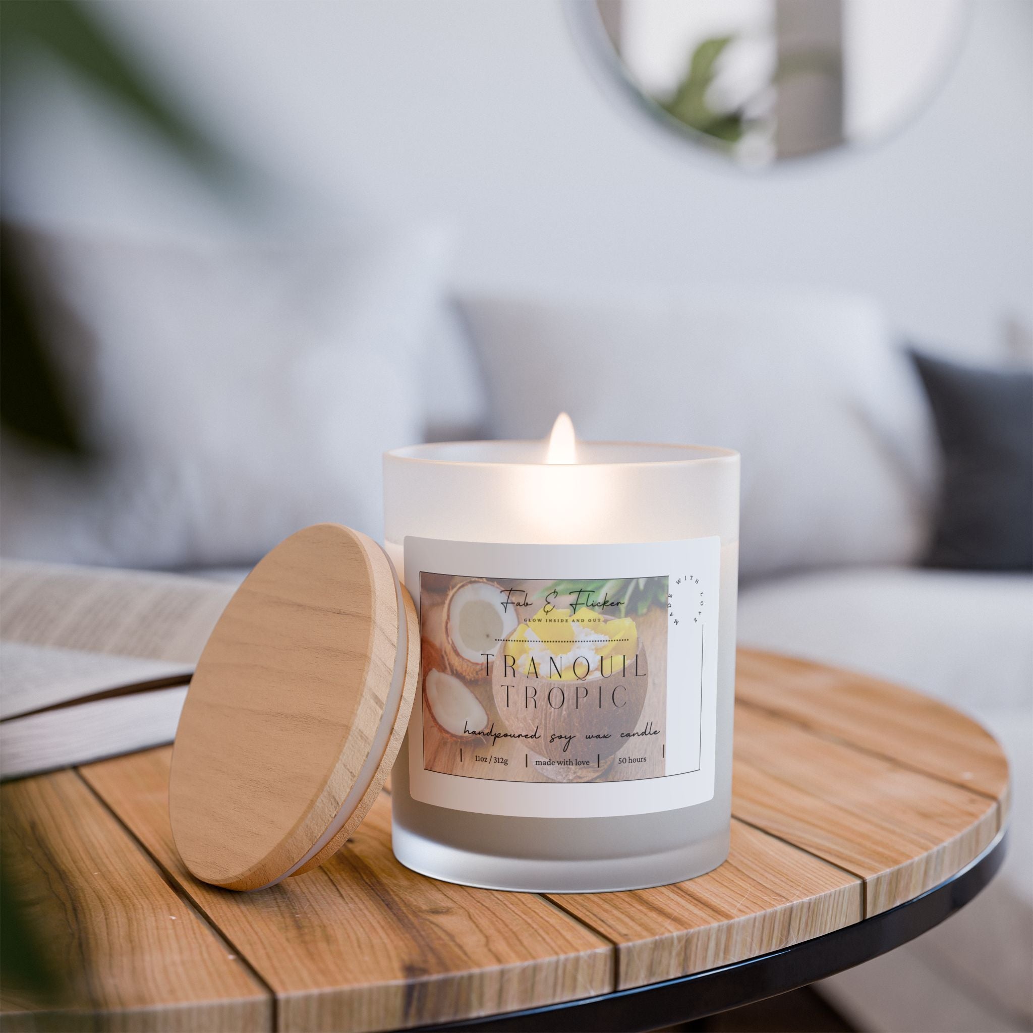Frosted Glass Candle - Serenity Inducing Scented Candles | 11oz Decorative Candle, Various Scents