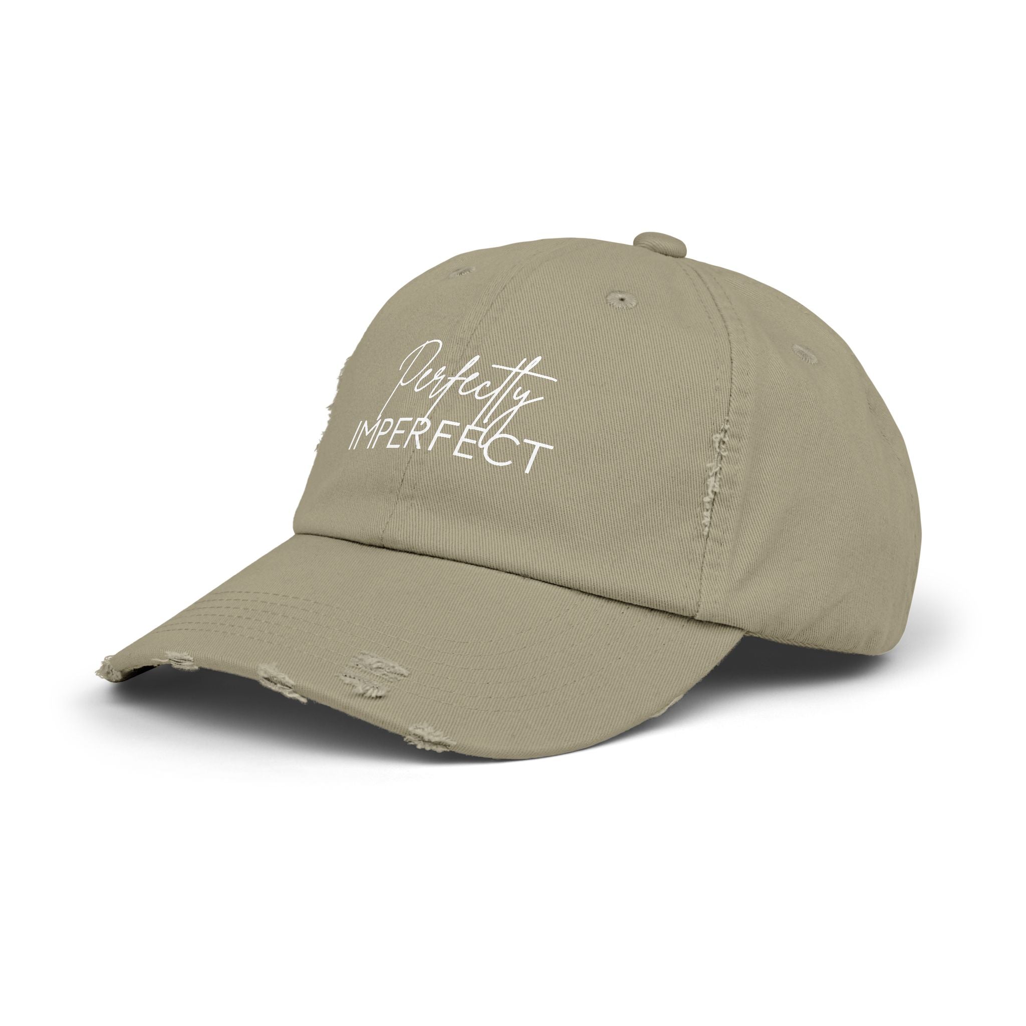 Perfectly Imperfect Distressed Cap - Trendy Unisex Hat for Casual Wear