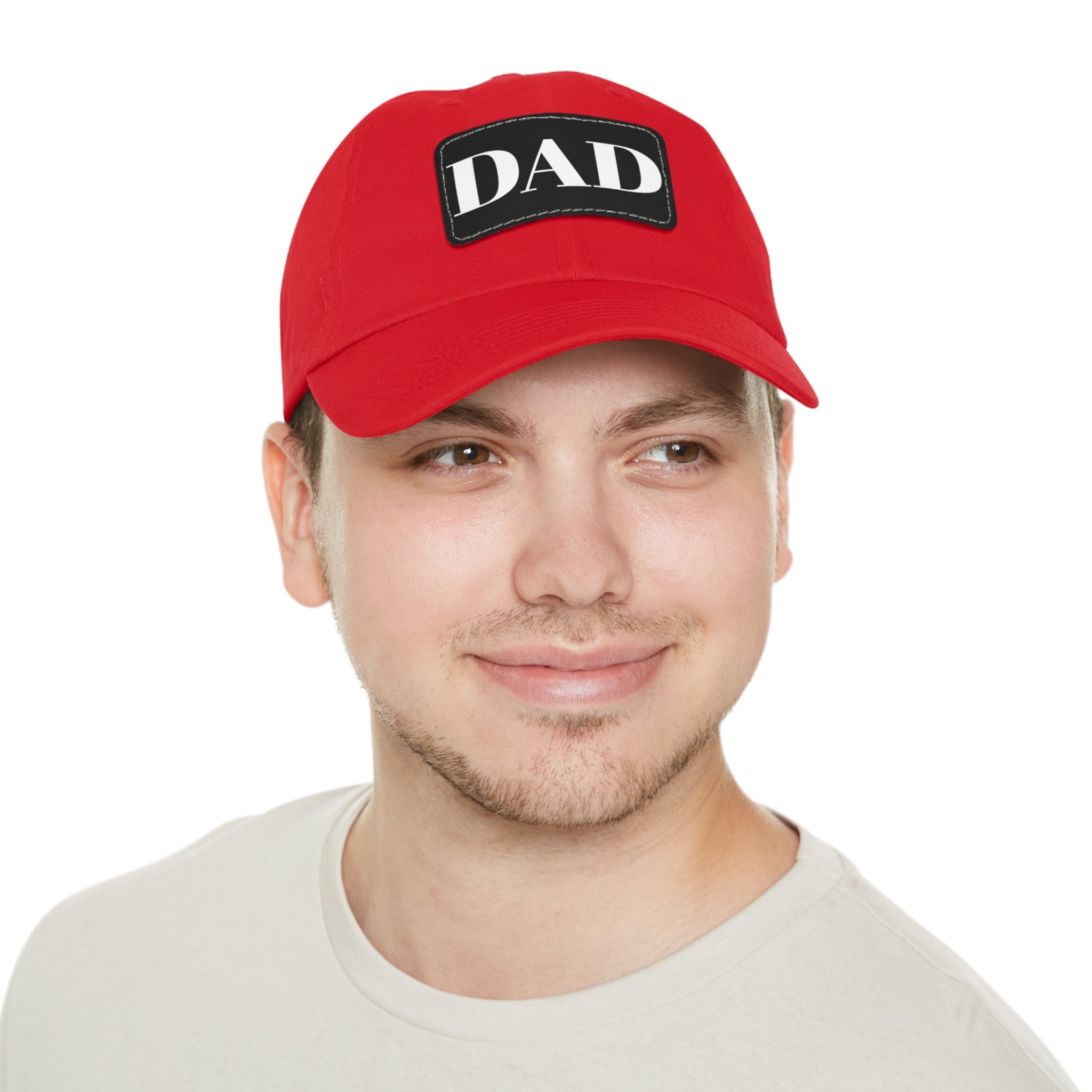 Stylish Dad Hat, Casual Everyday Wear, Father's Day Gift, Outdoor & Fun, Adjustable Cap, Unique Leather Patch Design