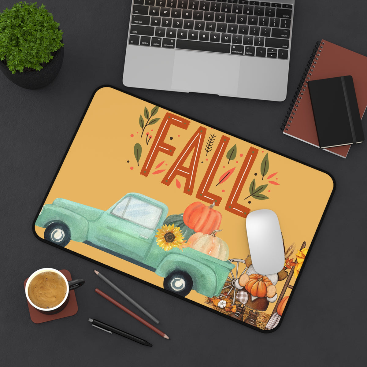 Fall-Themed Desk Mat, Festive Desk Accessories, Fall Decor, Home Office Mat, Seasonal Office Supplies, Gift for Fall Lovers