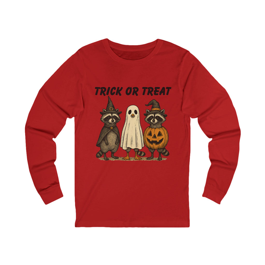 Halloween Unisex Long Sleeve Tee | Cute Trick or Treat Graphic Shirt