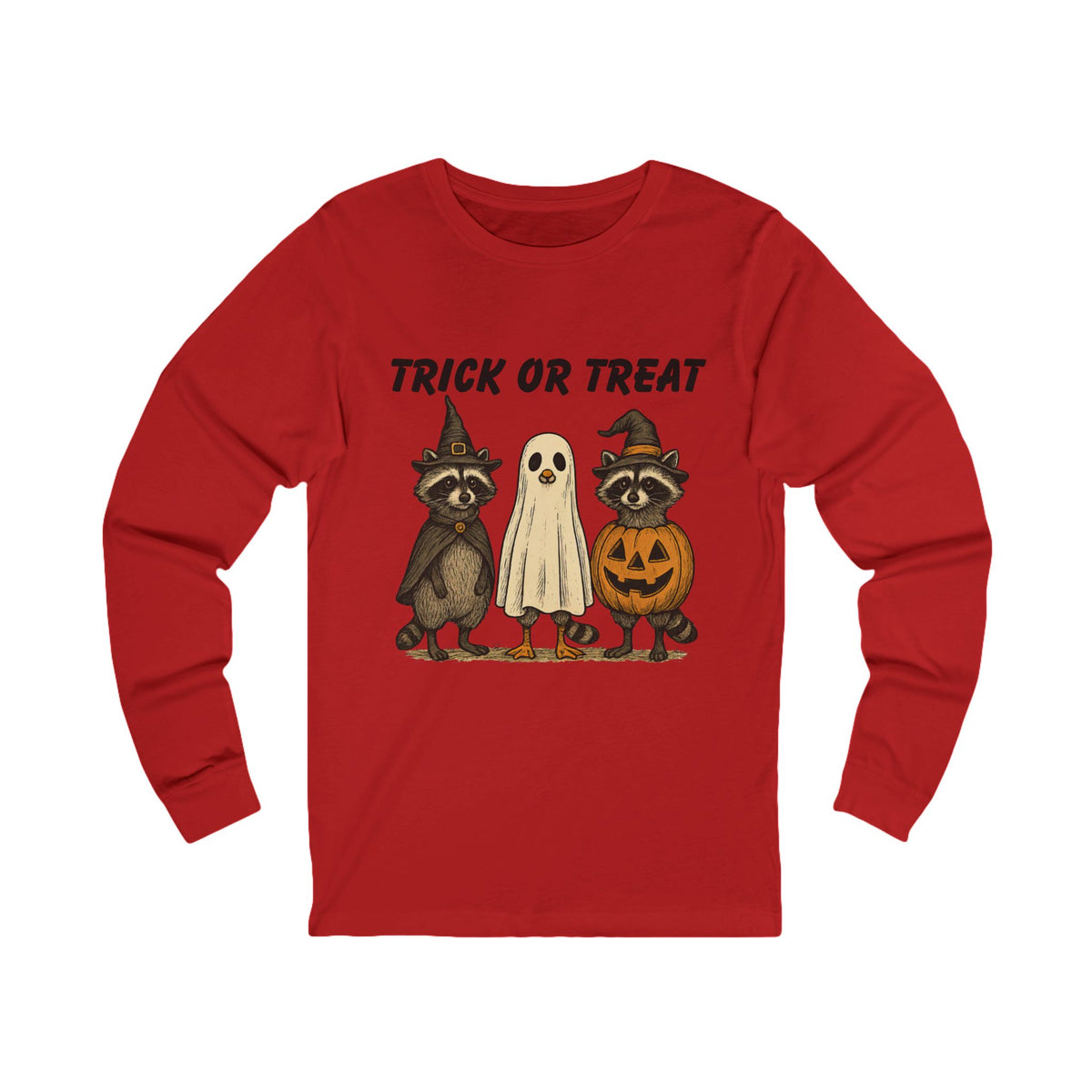 Halloween Unisex Long Sleeve Tee | Cute Trick or Treat Graphic Shirt