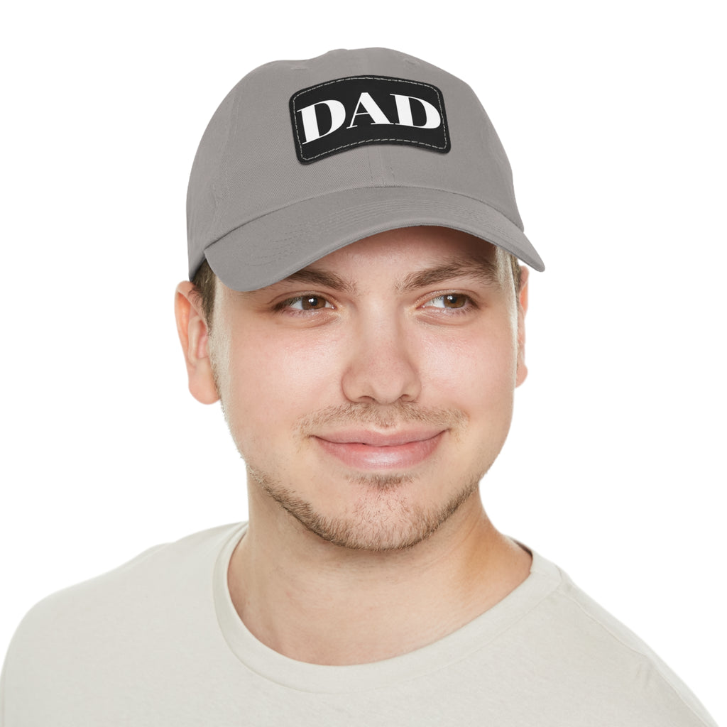 Stylish Dad Hat, Casual Everyday Wear, Father's Day Gift, Outdoor & Fun, Adjustable Cap, Unique Leather Patch Design