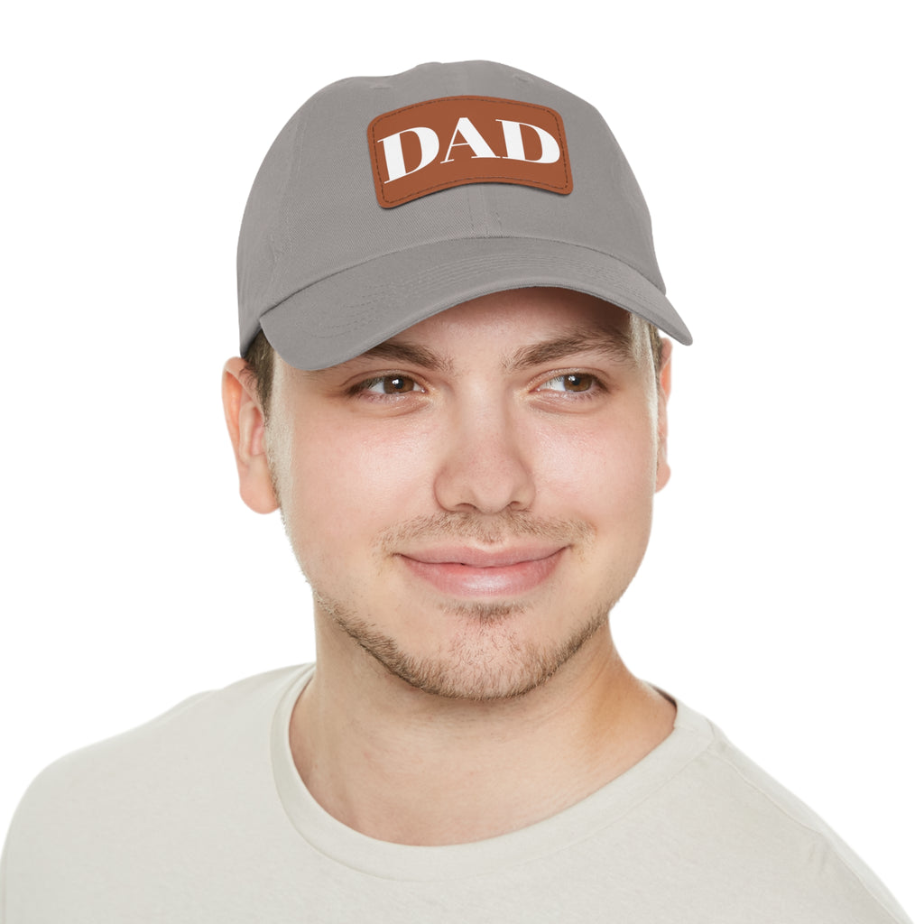 Stylish Dad Hat, Casual Everyday Wear, Father's Day Gift, Outdoor & Fun, Adjustable Cap, Unique Leather Patch Design