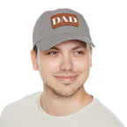Stylish Dad Hat, Casual Everyday Wear, Father's Day Gift, Outdoor & Fun, Adjustable Cap, Unique Leather Patch Design