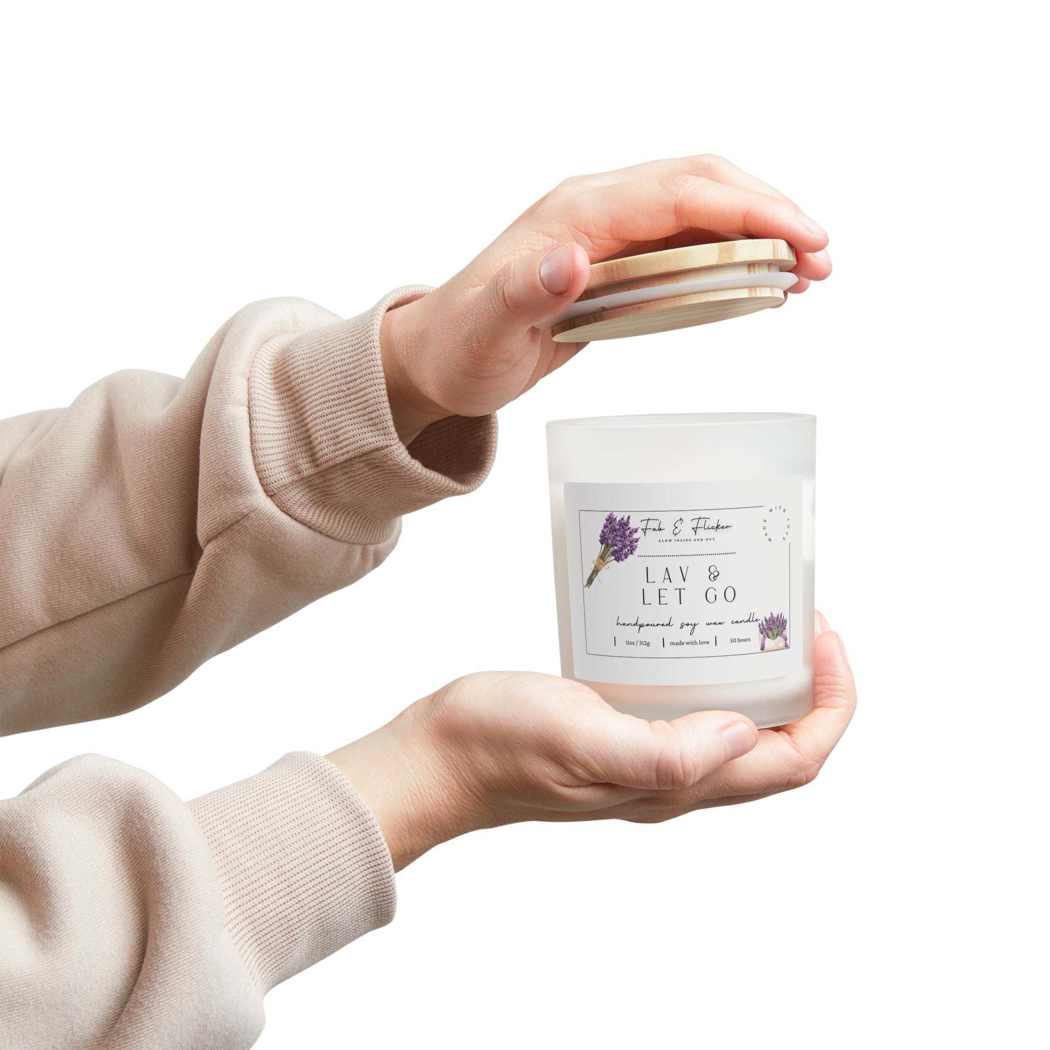 Frosted Glass Candle - Serenity Inducing Scented Candles | 11oz Decorative Candle, Various Scents