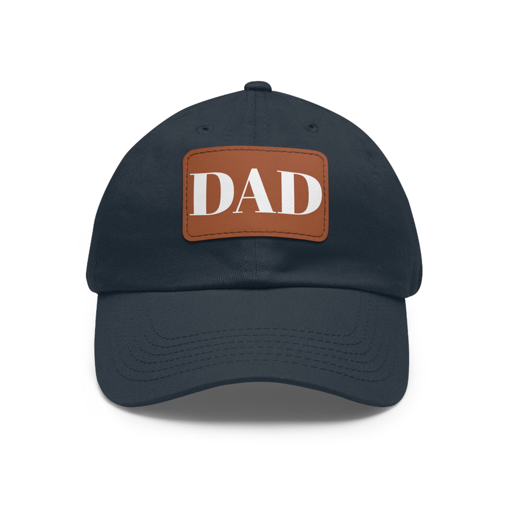 Stylish Dad Hat, Casual Everyday Wear, Father's Day Gift, Outdoor & Fun, Adjustable Cap, Unique Leather Patch Design