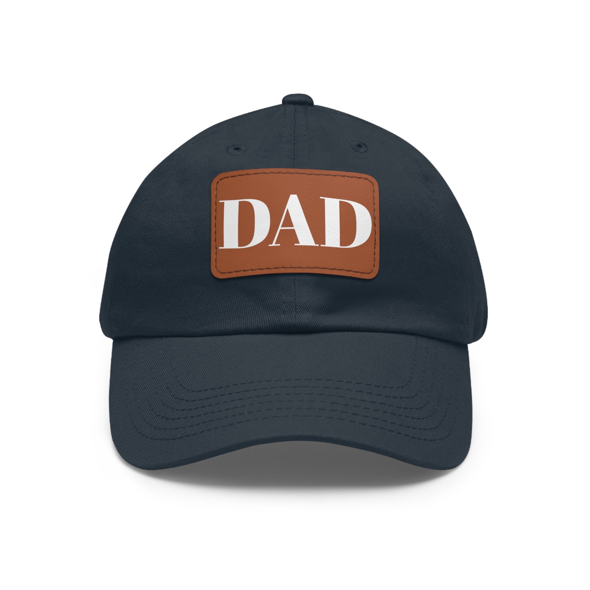 Stylish Dad Hat, Casual Everyday Wear, Father's Day Gift, Outdoor & Fun, Adjustable Cap, Unique Leather Patch Design