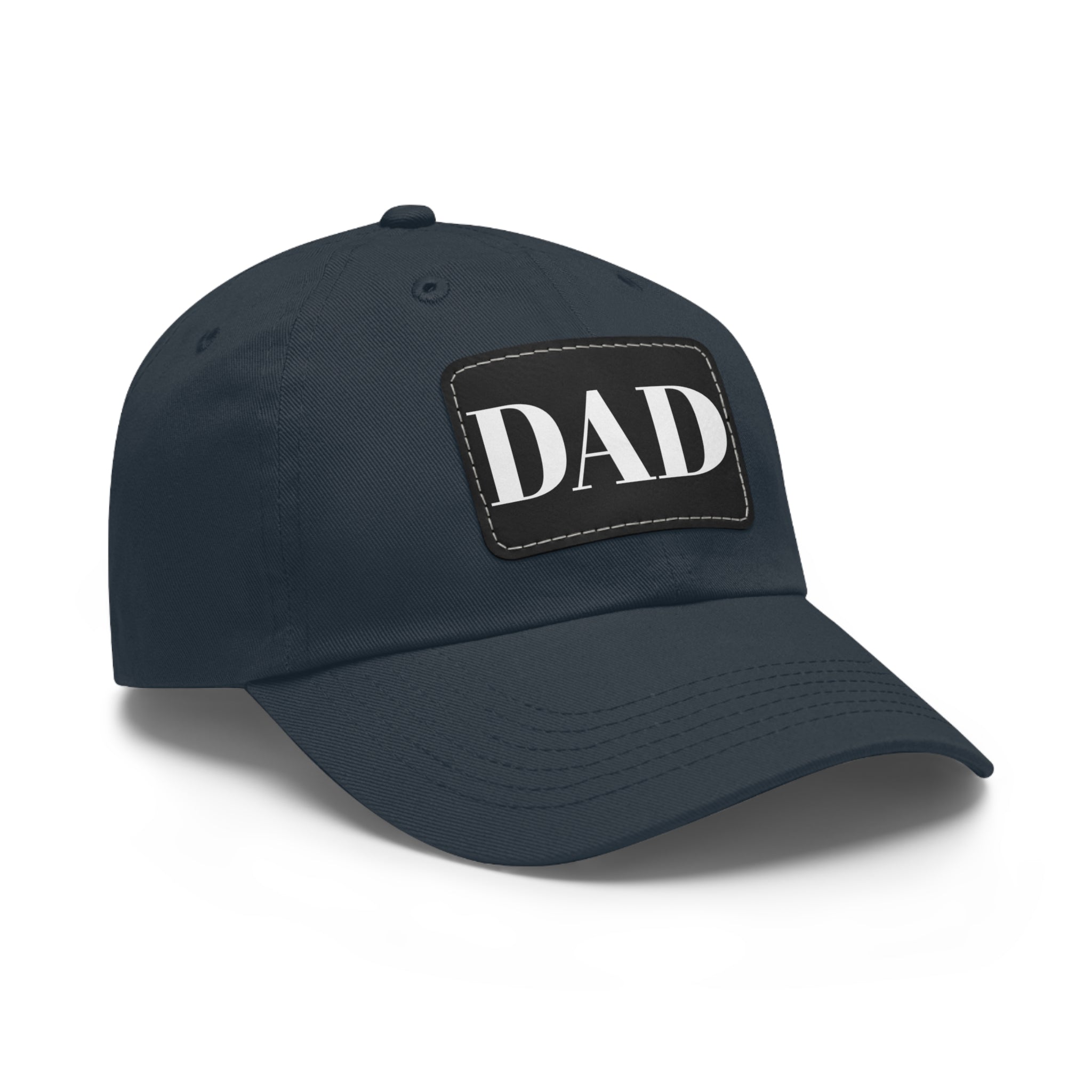 Stylish Dad Hat, Casual Everyday Wear, Father's Day Gift, Outdoor & Fun, Adjustable Cap, Unique Leather Patch Design