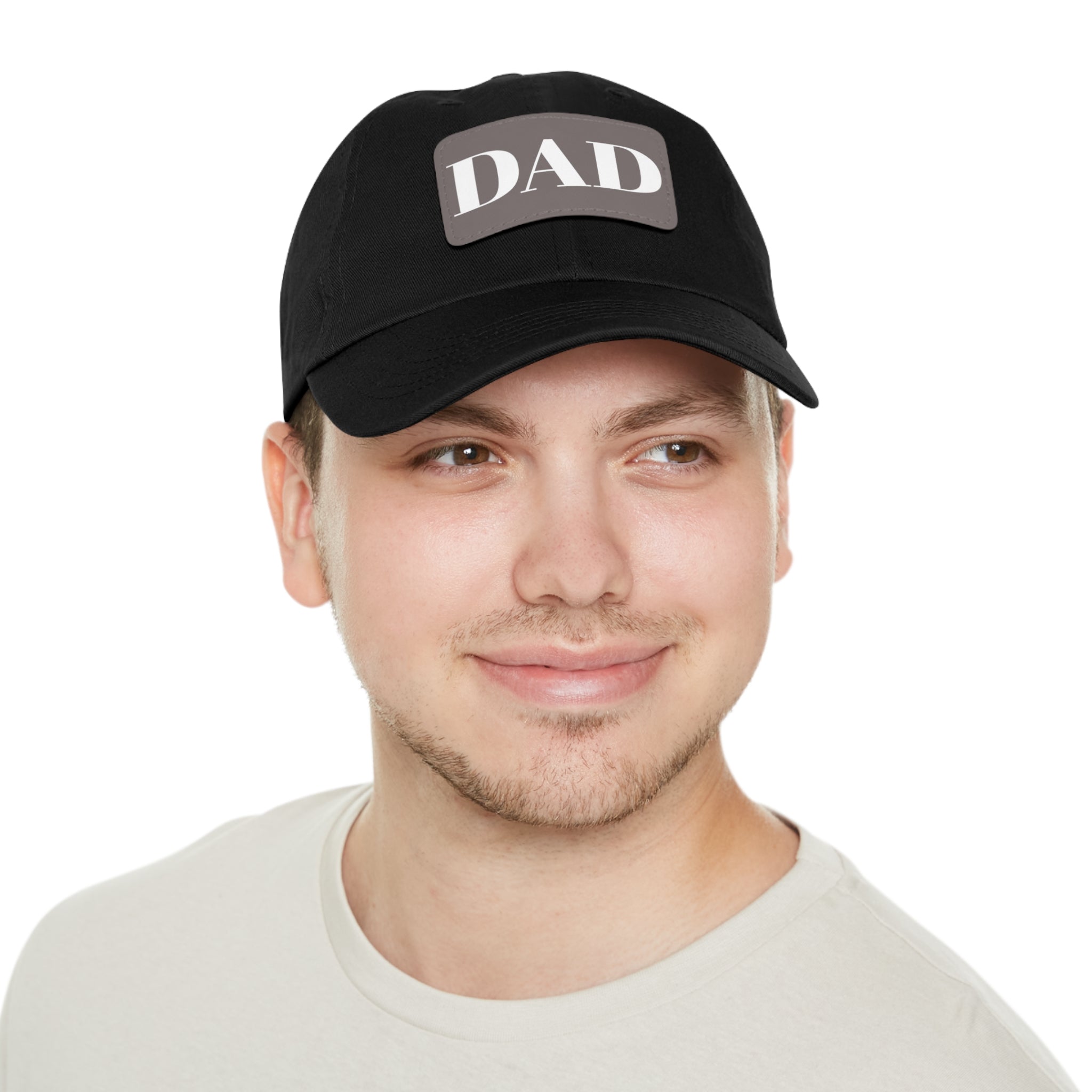 Stylish Dad Hat, Casual Everyday Wear, Father's Day Gift, Outdoor & Fun, Adjustable Cap, Unique Leather Patch Design