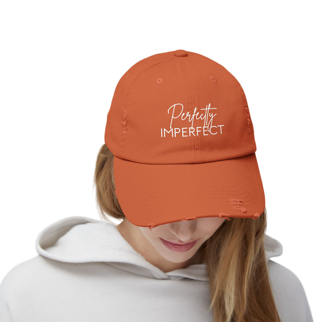 Perfectly Imperfect Distressed Cap - Trendy Unisex Hat for Casual Wear