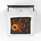 Velveteen Plush Blanket - Spooky Season Halloween Decor Cozy Throw Autumn Gift Warm Blanket