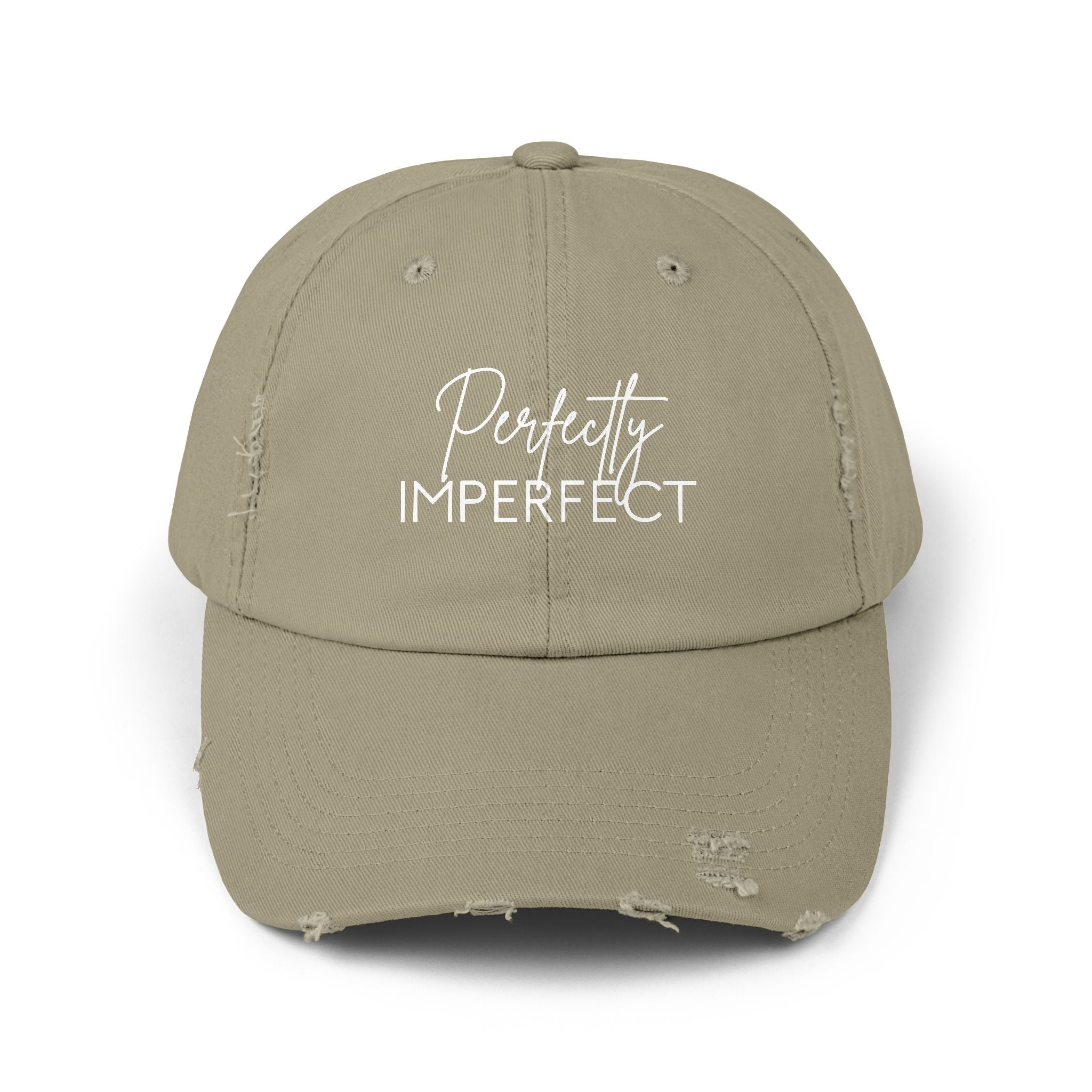 Perfectly Imperfect Distressed Cap - Trendy Unisex Hat for Casual Wear