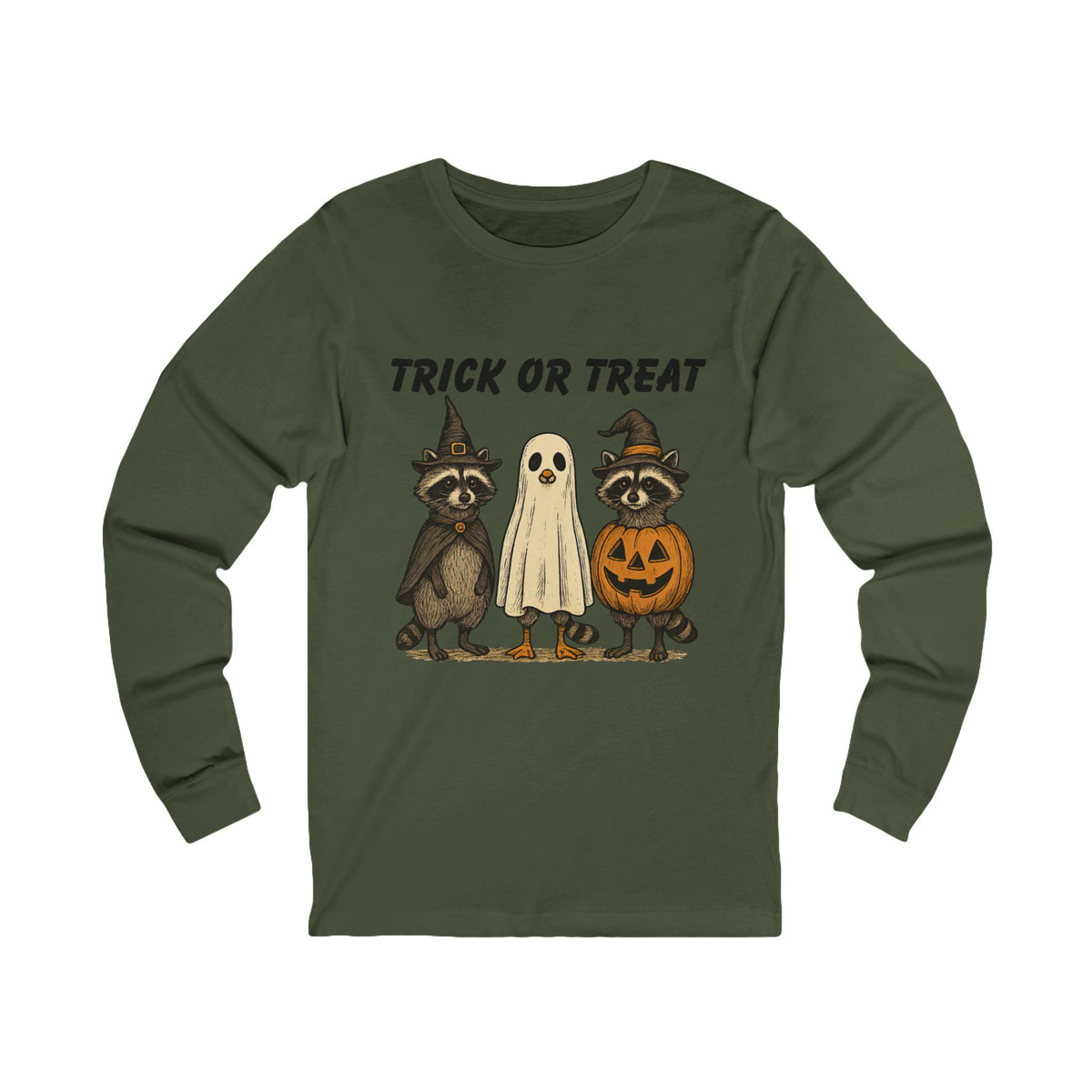 Halloween Unisex Long Sleeve Tee | Cute Trick or Treat Graphic Shirt