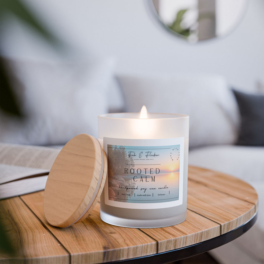 Frosted Glass Candle - Serenity Inducing Scented Candles | 11oz Decorative Candle, Various Scents
