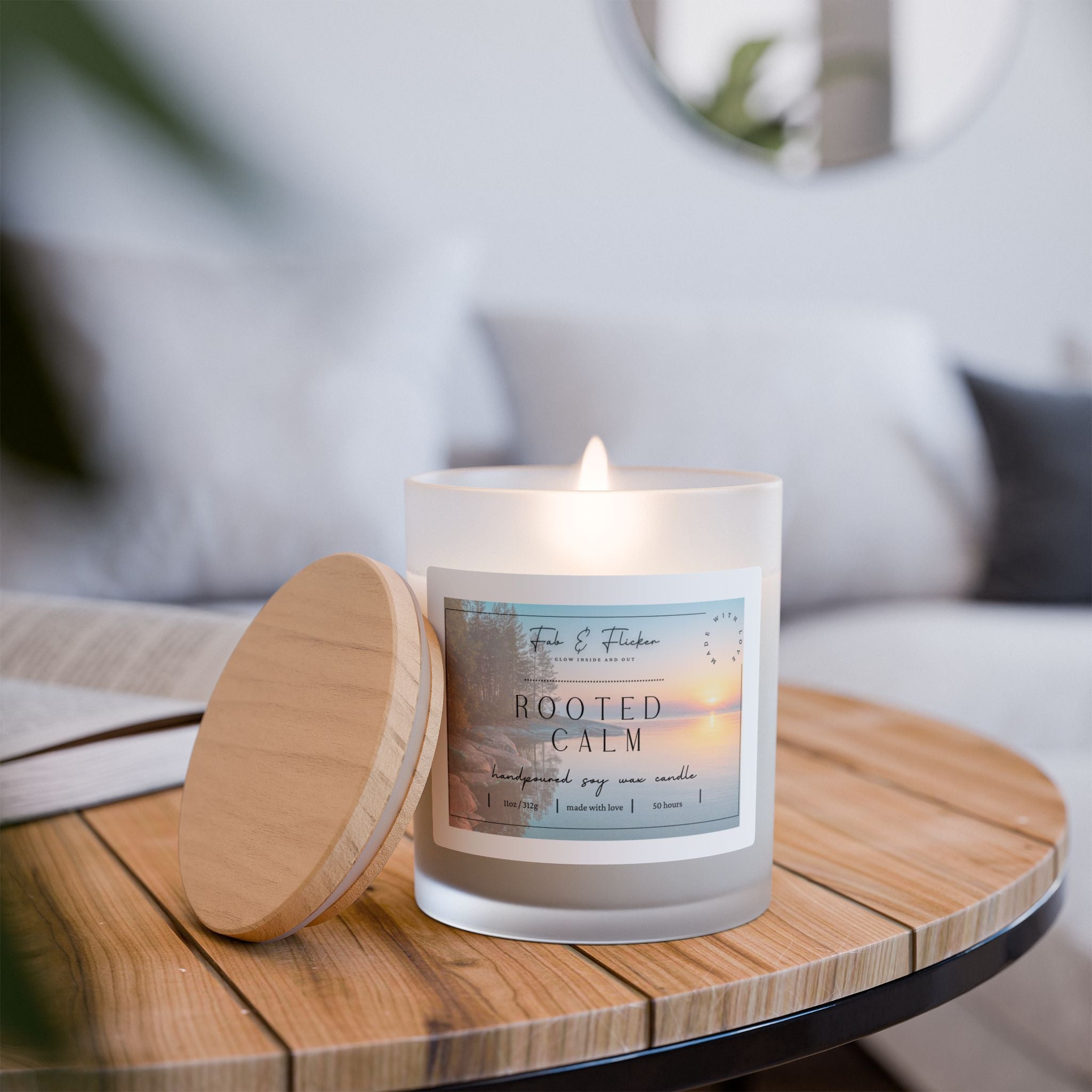 Frosted Glass Candle - Serenity Inducing Scented Candles | 11oz Decorative Candle, Various Scents