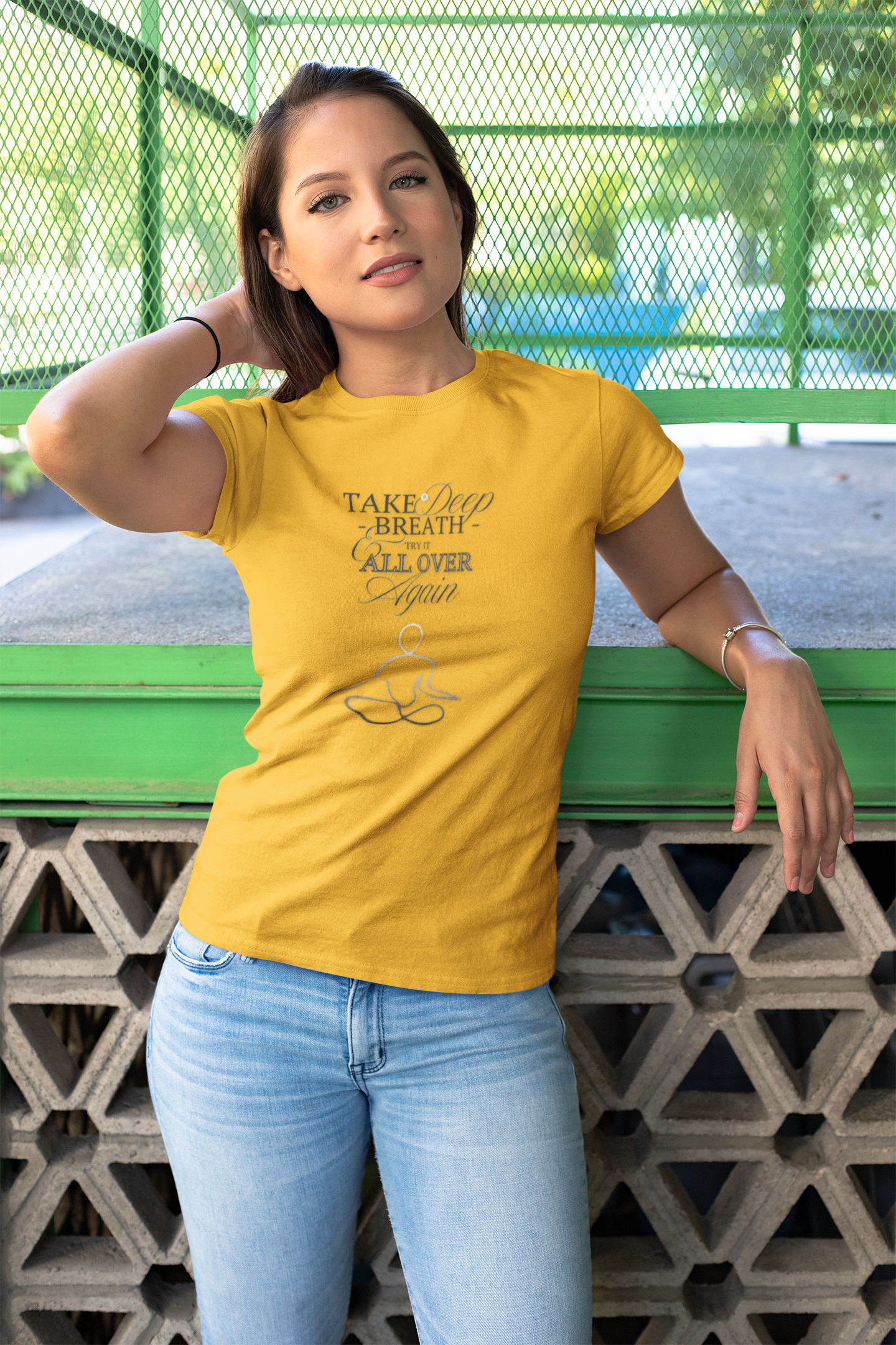Women's Mindfulness Tee - "Take a Deep Breath" Meditation Shirt