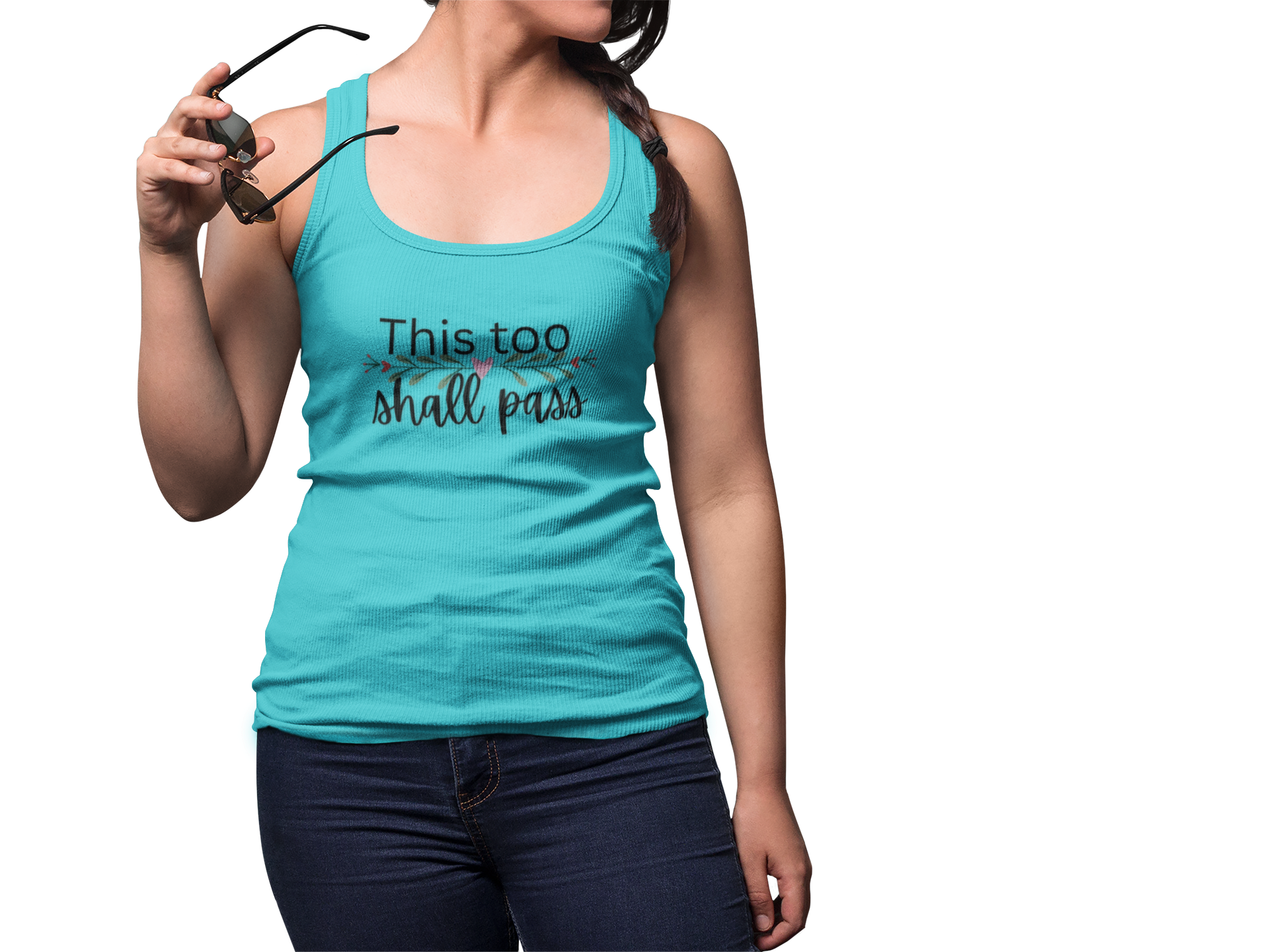 Inspirational Women's Racerback Tank - This Too Shall Pass